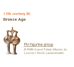13th century BC Bronze Age Phi figurine group (c)RMN-Grand Palais (Musée du Louvre) / Hervé Lewandowski
