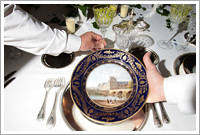 Ceremonial set table at the Ministry of Foreign Affairs, Sèvres porcelain